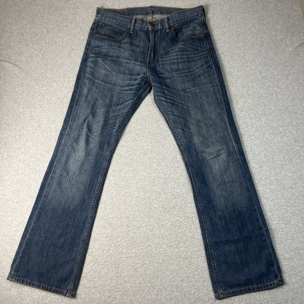 Levis Jeans Mens 34x32 Blue 527 Bootcut Western Cowboy Denim Medium Mid Rise